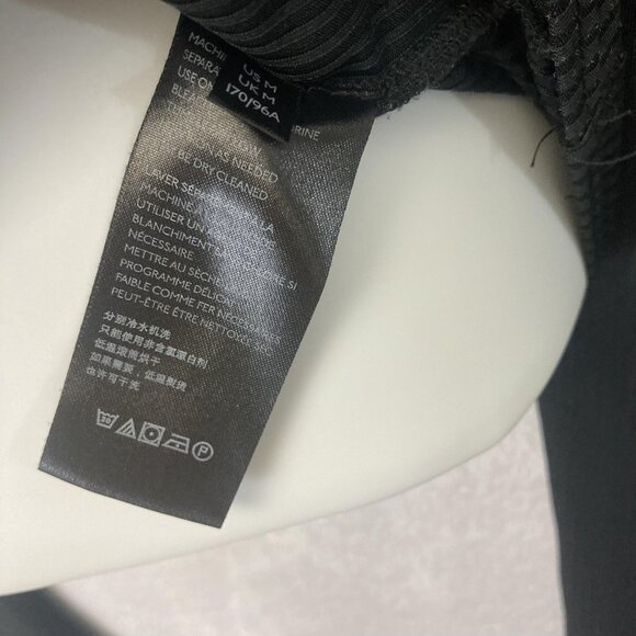 Free People Puff Shoulder Square Neck Shirt Womens Medium M Black Ribbed Stretch - Picture 13 of 13